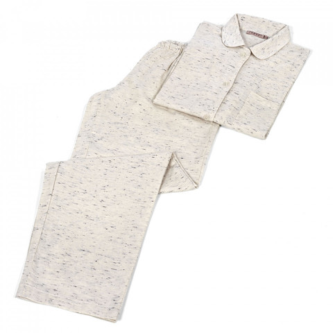 Пижама женская Hamam Trace ivory-anthracite слоновая кость-темно-серая