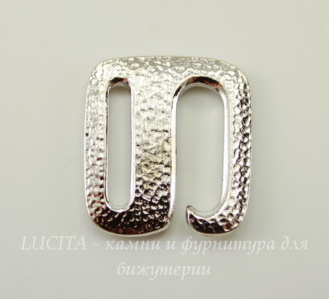 Замок - крючок TierraCast 20х19 мм (цвет-платина)