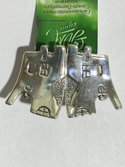 Дом (серьги из серебра)