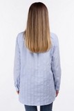 Рубашка для беременных 10924 белый/голубой/полоска