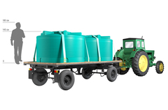 Емкости для перевозки жидкости, кассета 5500х2 ЕЗПИ крышка откидная 11000 л. вертикальные (4600x2300x1450см;зеленый) - арт.559610