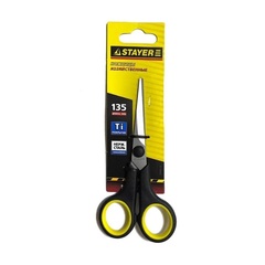 STAYER 135 мм, двухкомпонентные ручки, хозяйственные ножницы (40465-13)