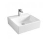 ArtCeram Quadro QUL005 01 00 Раковина, Artceram, Quadro, ширина, мм-400, глубина, мм-380, высота, мм-130, тип установки-подвесной/накладной, отверстия для смесителя-1, без перелива, материал-керамика, цвет-белый глянцевый