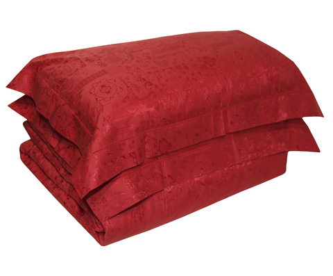 Постельное белье 2 спальное евро SilkLine Luolai красное