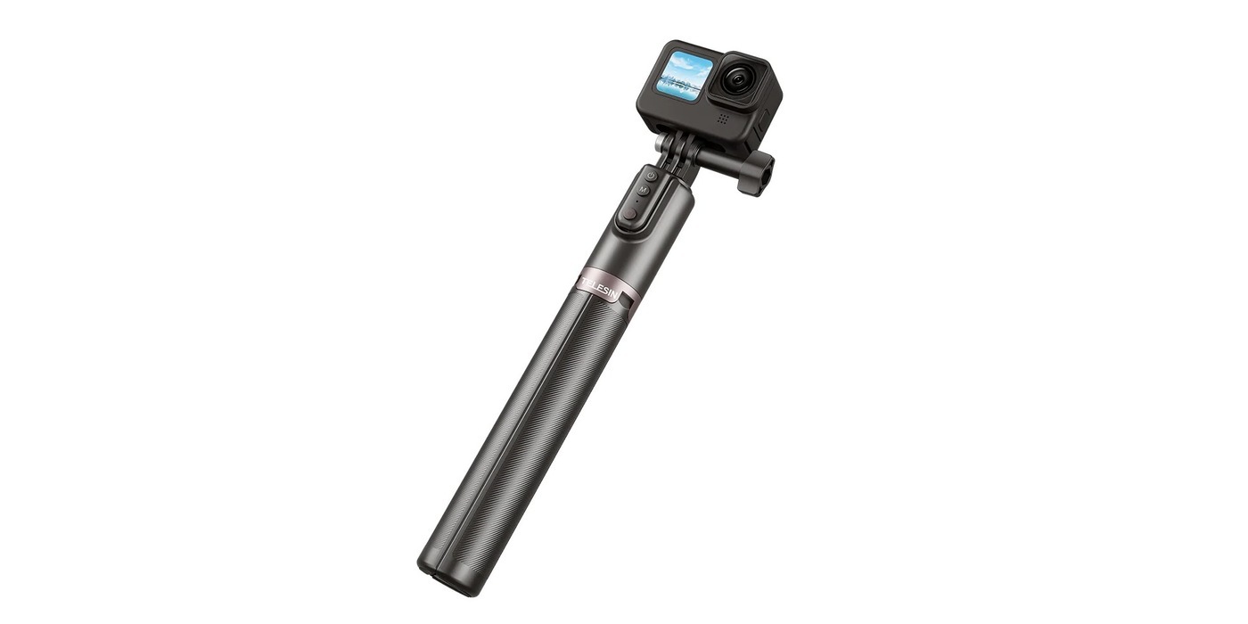 Монопод с пультом TELESIN Bluetooth Remote Control Selfie Stick для  GoPro/смартфона (1,3м)