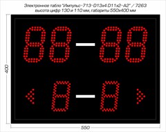 Табло для тенниса Импульс 713-D13x4-D11x2-A2