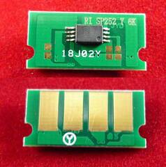 Чип желтый Ricoh SPC252E для SP C252DN, C252SF, SP C262DNw, SP C262SFNw (6000стр)