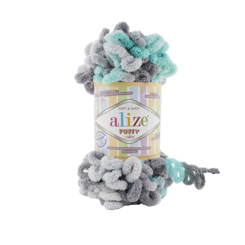 Пряжа Alize Puffy Color цвет 6076