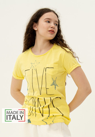 Футболка бойфренд Bowery NYC "Five Points" Vintage Cloud Lemon