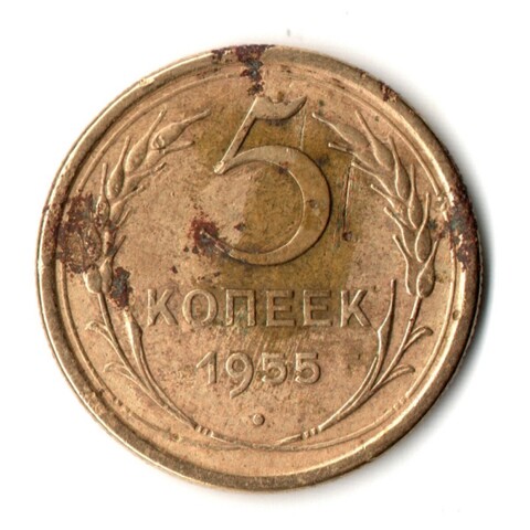 5 копеек 1955 год СССР G