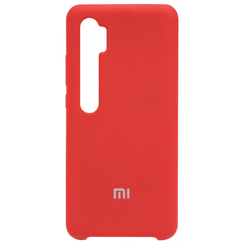 Силиконовый чехол Silicone Cover для Xiaomi Mi Note 10 Pro (Красный)