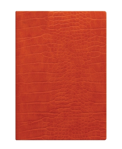 Ежедневник Letts Croc A5, кожа искусственная, кремовые страницы, мягкая обложка, оранжевый (22-080865)