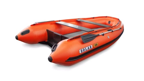 Надувная ПВХ-лодка Solar-350 K Максима (оранжевый)