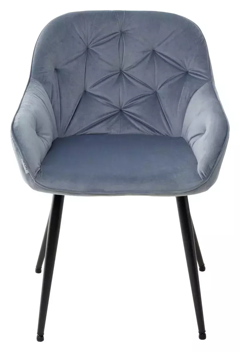 Стул BREEZE BLUVEL-06 BLUE, велюр/ черный каркас М-City