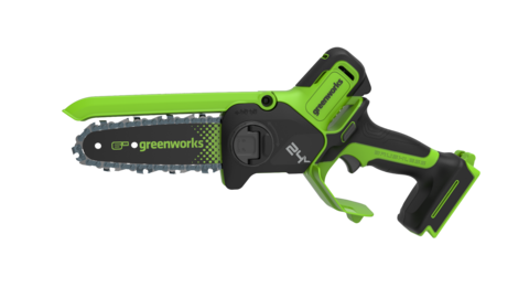 Цепная мини пила аккумуляторная Greenworks GD24CS15, 24V, 15см, бесщеточная, с автоматической смазкой цепи, без АКБ и ЗУ ( 2010107) в сумке