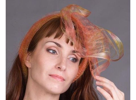 Шарф шелковый Ysabel оранжевый