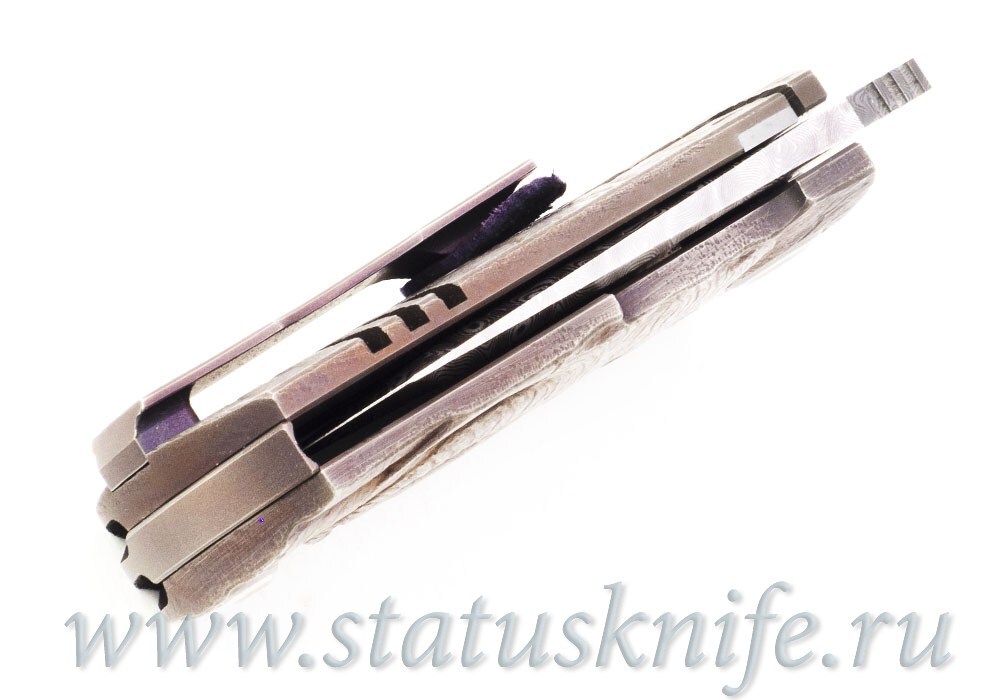 Нож TFK Little Bastard Damascus Kolesnikov carving