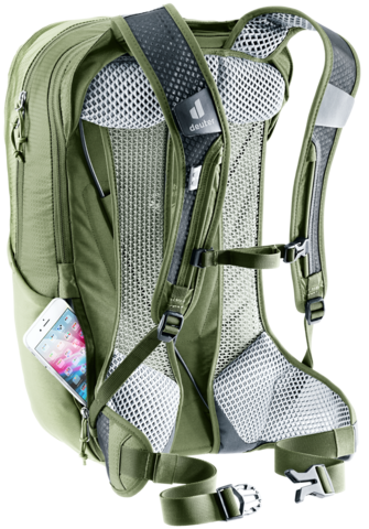 Картинка рюкзак велосипедный Deuter Race Air 14+3 Mineral/Grove - 3