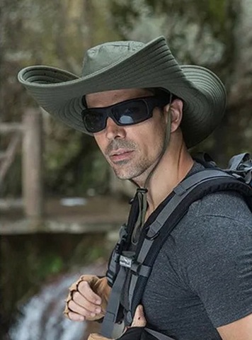Картинка шляпа Skully Wear extra wide Brim army - 13