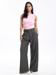Брюки классические палаццо с защипами
