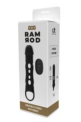 Черная насадка-удлинитель Vibrating Extender With Remote с вибрацией - 