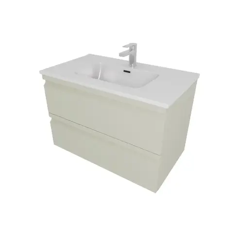 Aquatek AQ77080-GS AQ77080-GS Комплект мебели: Тумба 80см ВЕГА с раковиной AQ0480-00, 2 ящика,  цвет шалфей зеленый
