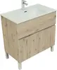 Aquanet 273994 Тумба с раковиной Алвита new 80 напольная 1 ящ., 2 дв. цв.дуб веллингтон белый (273994)