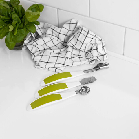 Набор для нарезки фруктов (материал: нержавеющая сталь, ручка - пластик)