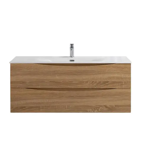 BelBagno MARINO-CER-N-1200-2C-SO-WO-P MARINO-CER-N База под раковину подвесная с двумя выкатными ящиками, Rovere Bianco, 1196x460x500, MARINO-CER-N-1200-2C-SO-WO-P