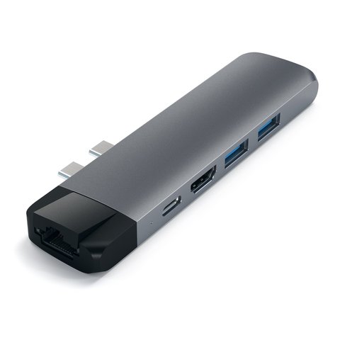 USB-хаб Satechi Aluminium Type-C Pro Hub Adapter with Ethernet ST-TCPHEM (Space Grey)