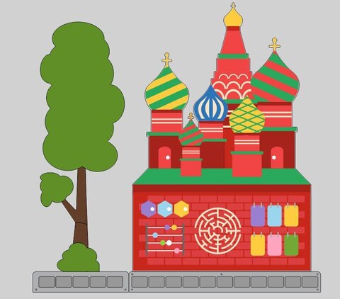 Декоративно-развивающая панель "Собор"