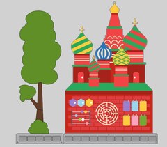 Декоративно-развивающая панель "Собор"