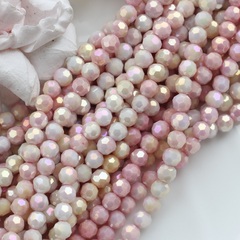 Бусины стеклянные карамельно-розовый круглые 6 мм, К119