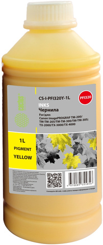 Чернила Cactus CS-I-PFI320Y-1L PFI-320/120 желтый1000мл для Canon imagePROGRAF TM-200/TM-205/TM-300/TM-30