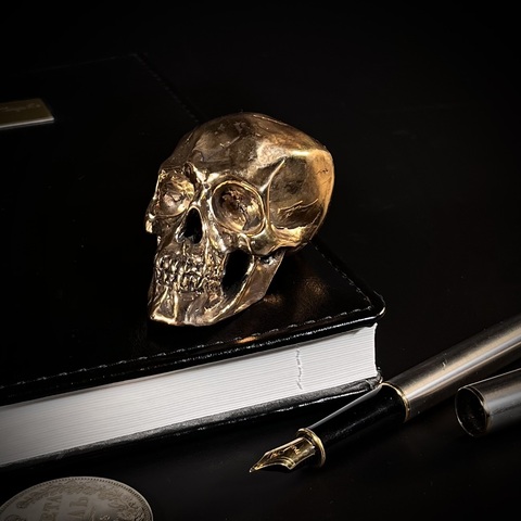 Череп из бронзы