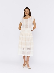 Юбка кружевная GRACE молочного цвета