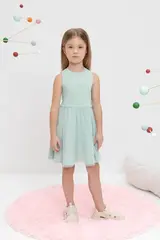 платье  для девочки  КР 5868/голубая дымка к465