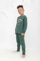 пижама  для мальчика  К 1598/полынь,маленькая клетка