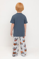 пижама  для мальчика  К 1599/винтажный синий,машины