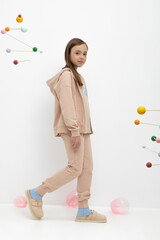 брюки  для девочки  КР 400669/лунный свет к469