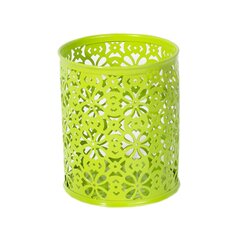 
          Подставка-стакан для канцтоваров Alingar, металлическая, круглая, узор "Клевер", ассорти