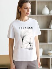 Футболка из премиального хлопка с авторским принтом  D49.983 (113110)