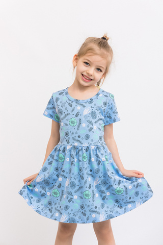 043_БК25 Платье для девочки, мультиколор