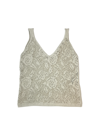 Топ бежевый вязаный 