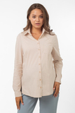 Рубашка для беременных 15917 бежевый