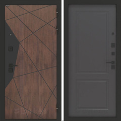 Входная металлическая дверь Бункер БН-14 Американский орех ФЛ-609 Графит софт (матовый, без текстуры)