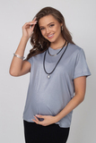 Футболка для беременных 18768 серый блеск