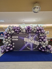 Фотозона фиолетовый и серебрянный хром