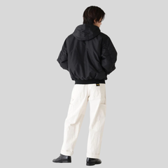 Бомбер Alpha Industries MA-1 Hooded Logo Oxford Black (Черный)