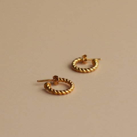 Серьги RETE RINGS позолота